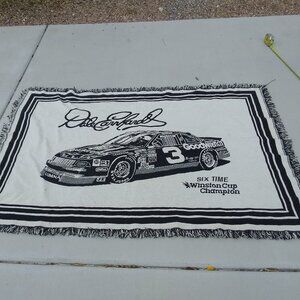NASCAR #3 Dale Earnhardt 6 Time Winston Cup Champion Black White Blanket Great